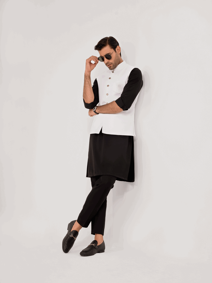 Men Waist Coat EMTWC24-35896 - Salai - Edenrobe 