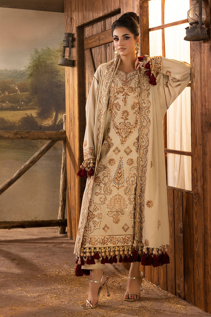 Gul Ahmed Stitched 3 Piece Karandi AY-52004 J(45) - Salai - Gul Ahmed RTW Winter 2025 
