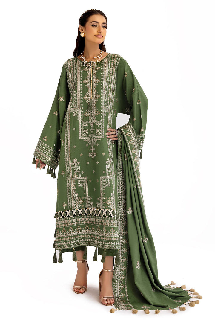 Gul Ahmed Stitched 3 Piece Karandi AY-52005 J(63) - Salai - Gul Ahmed RTW Winter 2025 