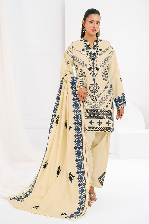 Gul Ahmed Stitched Khaddar 3 Piece K#52011 J(42) - Salai - Gul Ahmed RTW Winter 2025 