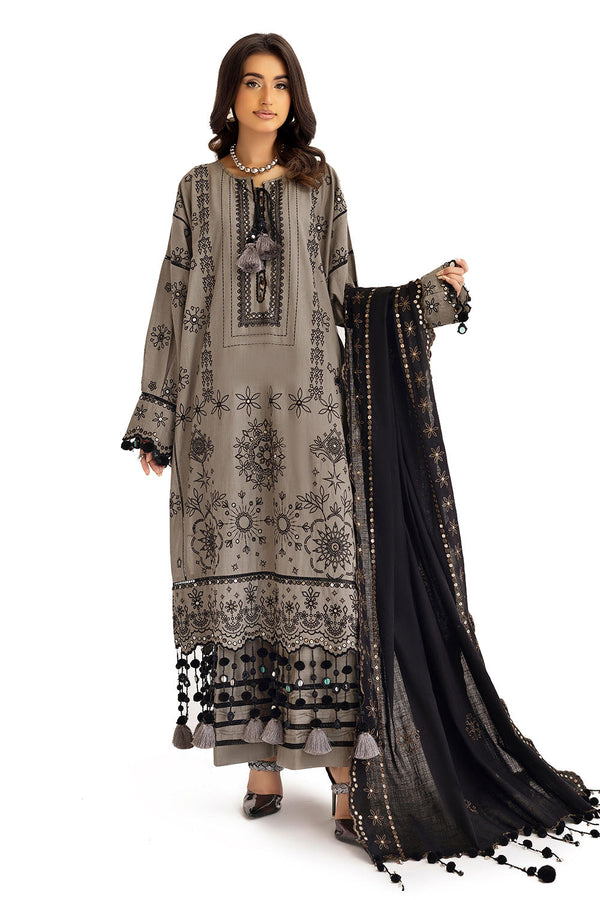 Gul Ahmed Stitched Khaddar 3 Piece K#52031 J(30&29) - Salai - Gul Ahmed RTW Winter 2025 