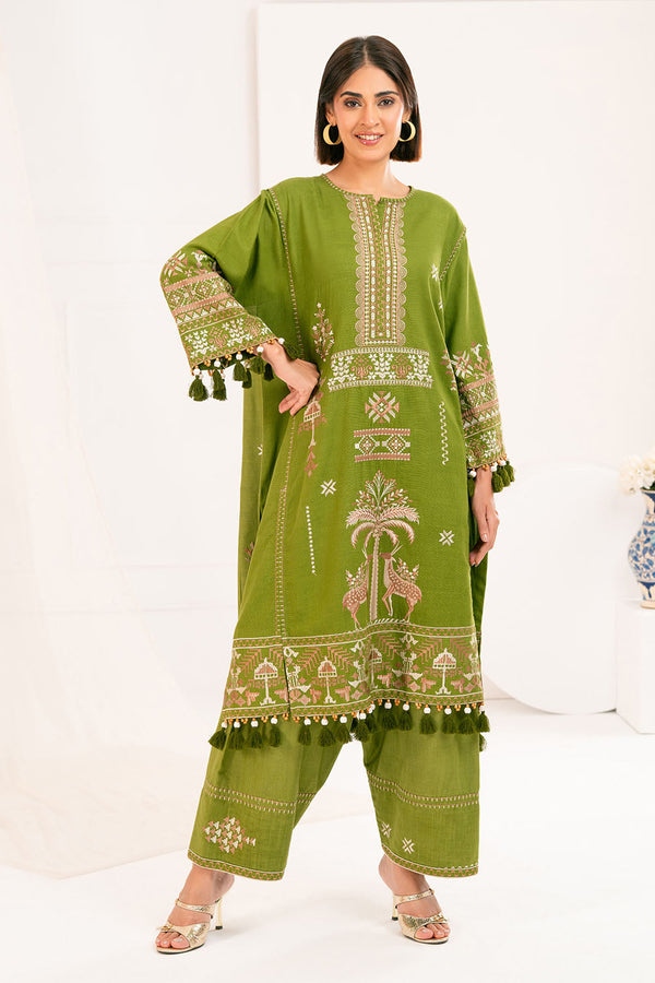 Gul Ahmed Stitched Khaddar 2 Piece TK#52004 J(27) - Salai - Gul Ahmed RTW Winter 2025 