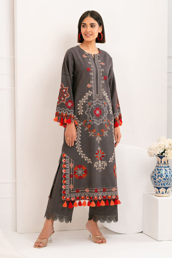 Gul Ahmed Stitched Khaddar 2 Piece TK#52008 J(36) - Salai - Gul Ahmed RTW Winter 2025 