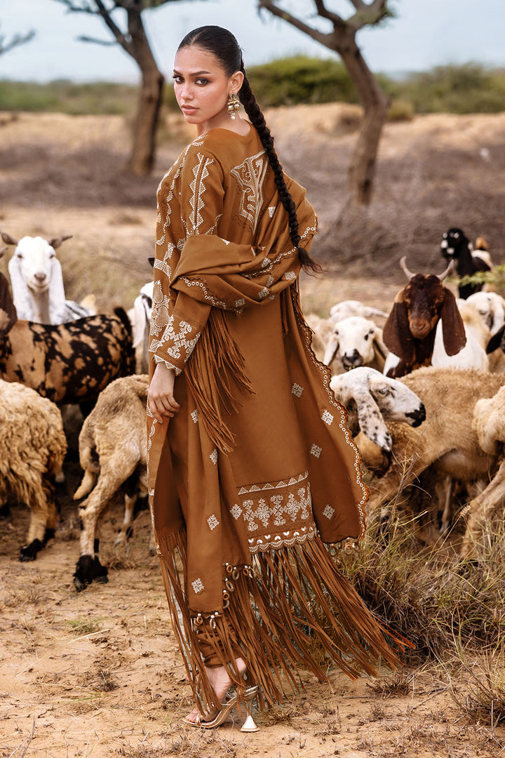 Gul Ahmed Stitched 3 Piece Pashmina AP-52004 J(56) - Salai - Gul Ahmed RTW Winter 2025 