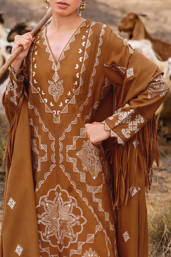 Gul Ahmed Stitched 3 Piece Pashmina AP-52004 J(56) - Salai - Gul Ahmed RTW Winter 2025 