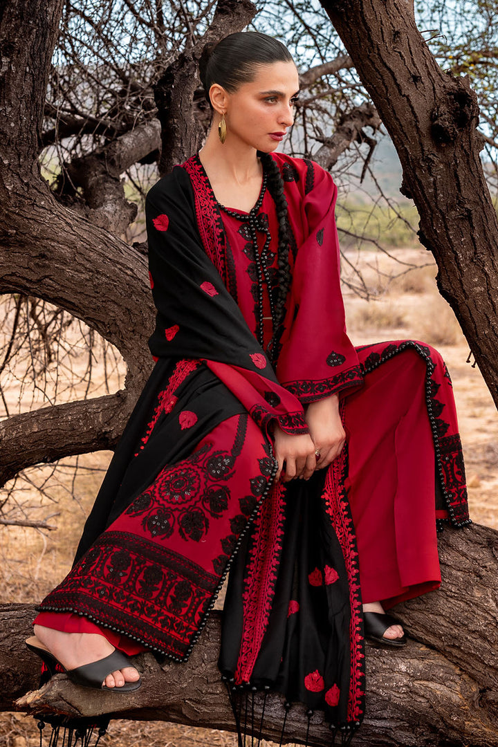 Gul Ahmed Stitched 3 Piece Pashmina AP-52005 J(65) - Salai - Gul Ahmed RTW Winter 2025 