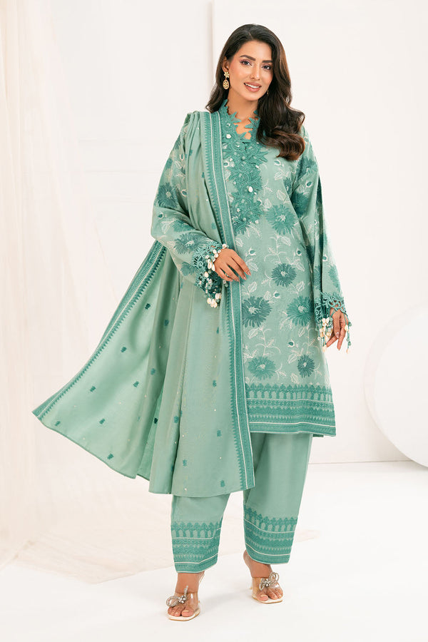 Gul Ahmed Stitched 3 Piece Pashmina AP-52009 J(57) - Salai - Gul Ahmed RTW Winter 2025 