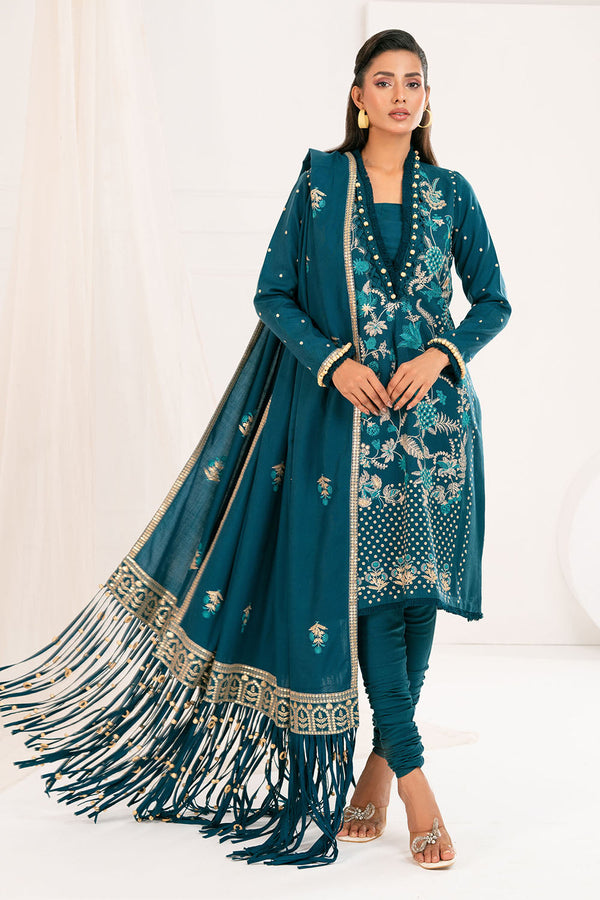 Gul Ahmed Stitched Pashmina 3 Piece AP#52010 J(37&38) - Salai - Gul Ahmed RTW Winter 2025 