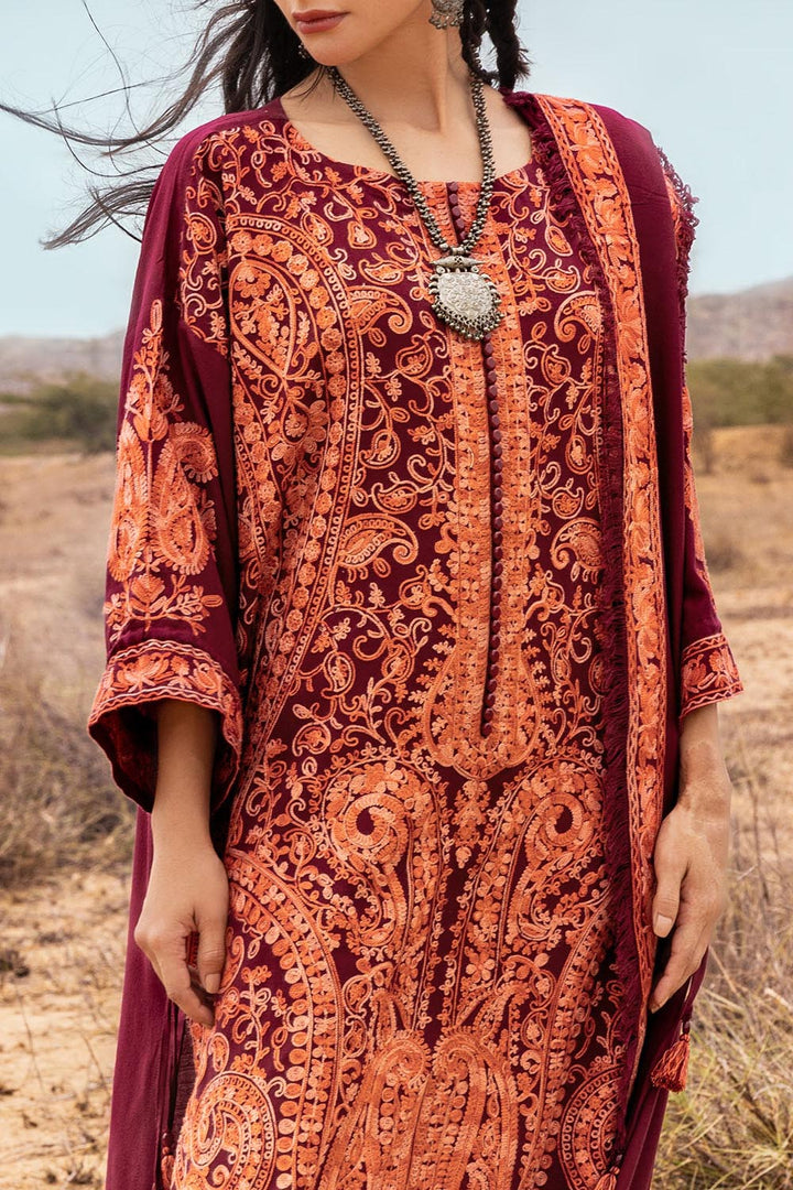 Gul Ahmed Stitched 3 Piece Pashmina AP-52011 J(61&62) - Salai - Gul Ahmed RTW Winter 2025 