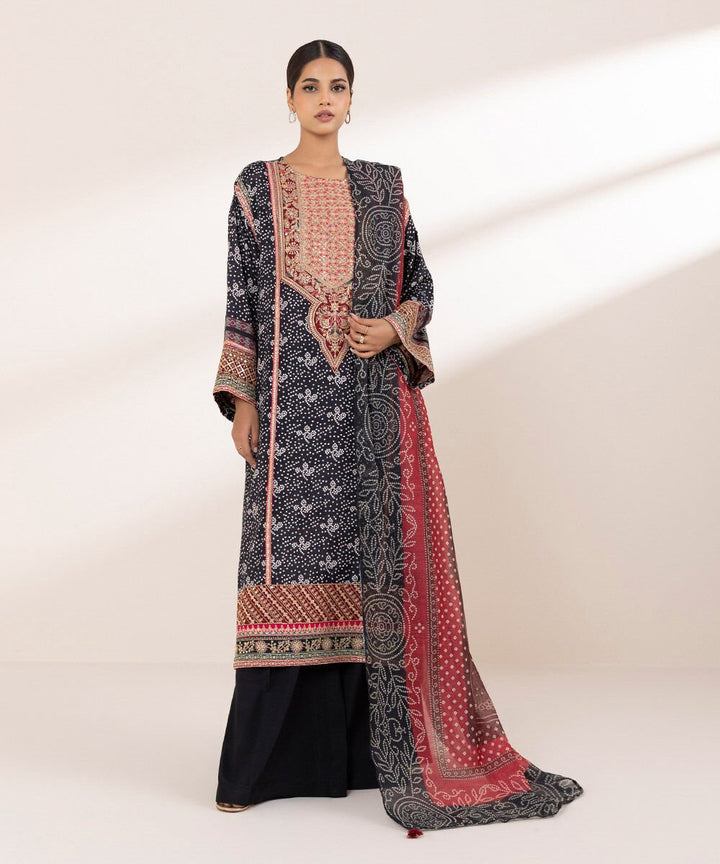 Sapphire Stitched 3 Piece Viscose Raw Silk Suit - Salai - Sapphire RTW Festive 2025 