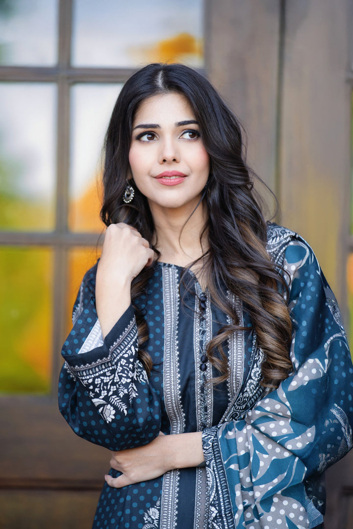 Khas Stitched Linen 3 Piece A-05 - Salai - Khas Winter RTW 2025 