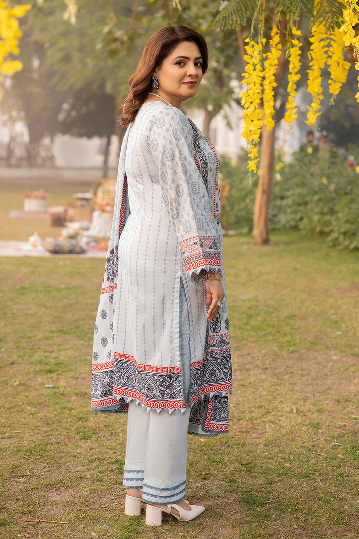 Gul Ahmed Stitched Lawn 2024 3 Piece CL-42138A - Salai - Salai 