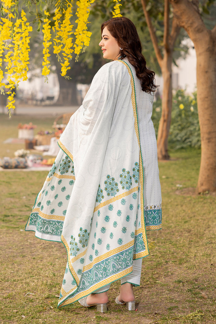 Gul Ahmed Stitched Lawn 2024 3 Piece CL-42138B - Salai - Salai 