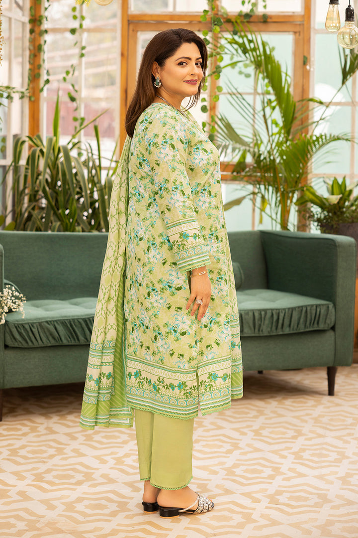 Gul Ahmed Stitched Lawn 2024 3 Piece CL-42077B - Salai - Salai 