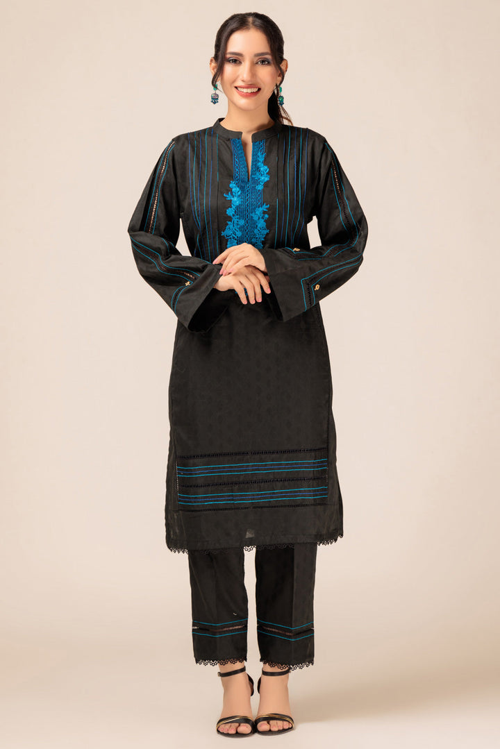 Bonanza Satrangi Stitched Ladies 2 Piece JAS232P01-WZ23 - Salai - Bonanza Satrangi 