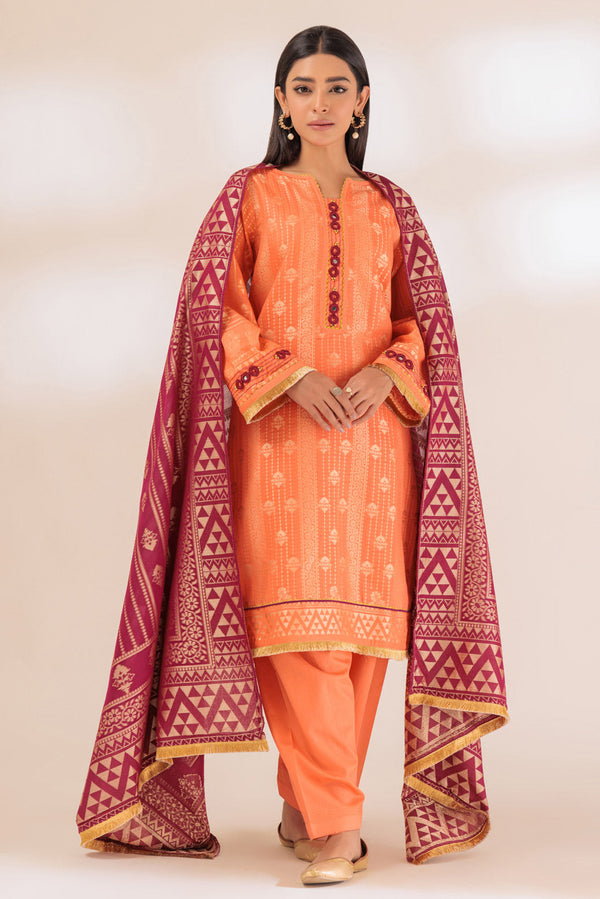 Bonanza Satrangi Stitched 3 Piece JAS233P28 US24 - Salai - Bonanza Satrangi 