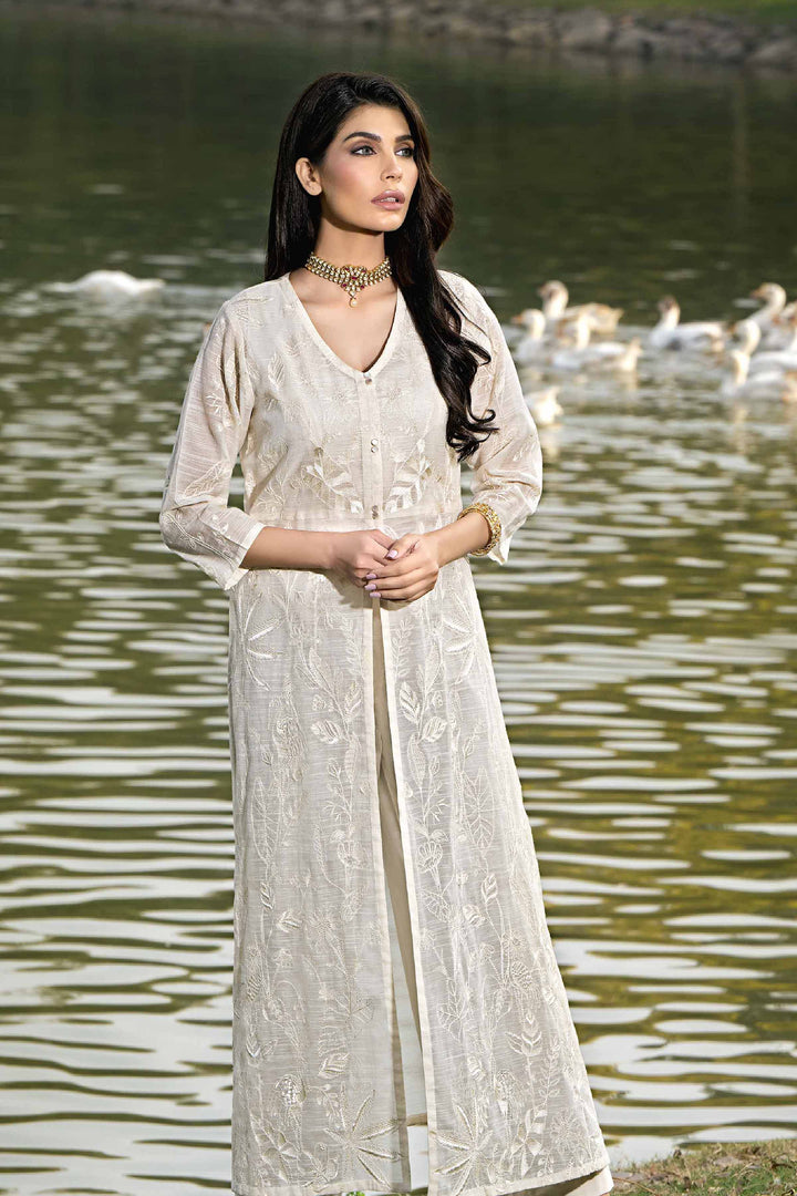 Nishat Stitched Luxury KFS24-08 - Salai - Nishat Linen 