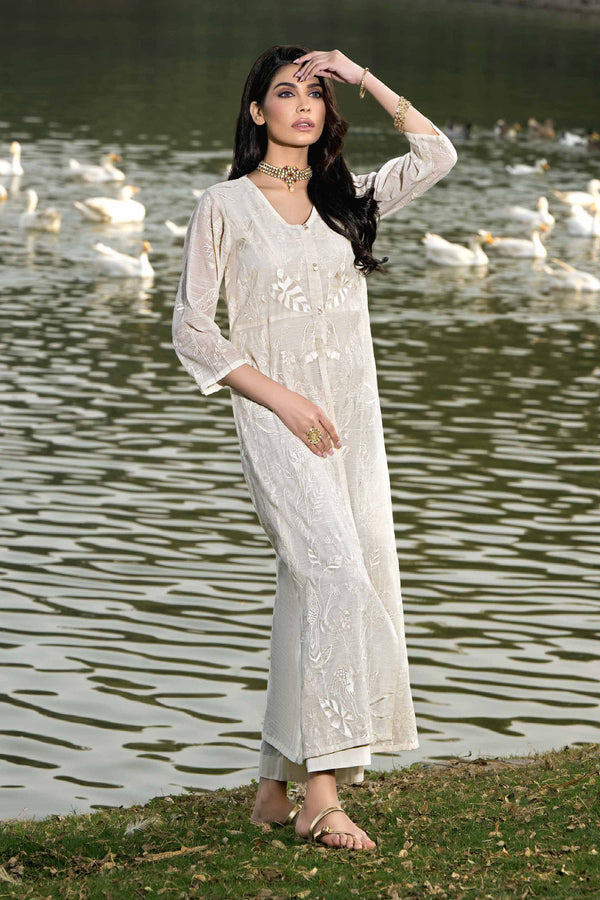 Nishat Stitched Luxury KFS24-08 - Salai - Nishat Linen 