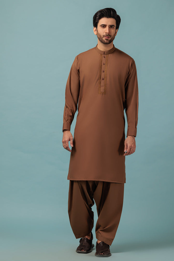 MEN KURTA SHALWAR N23 KSRW23-003 - Salai - Bonanza Satrangi 