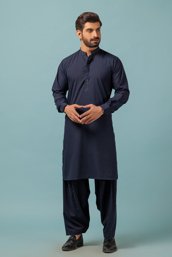 MEN KURTA SHALWAR N23 KSRW23-009 - Salai - Bonanza Satrangi 