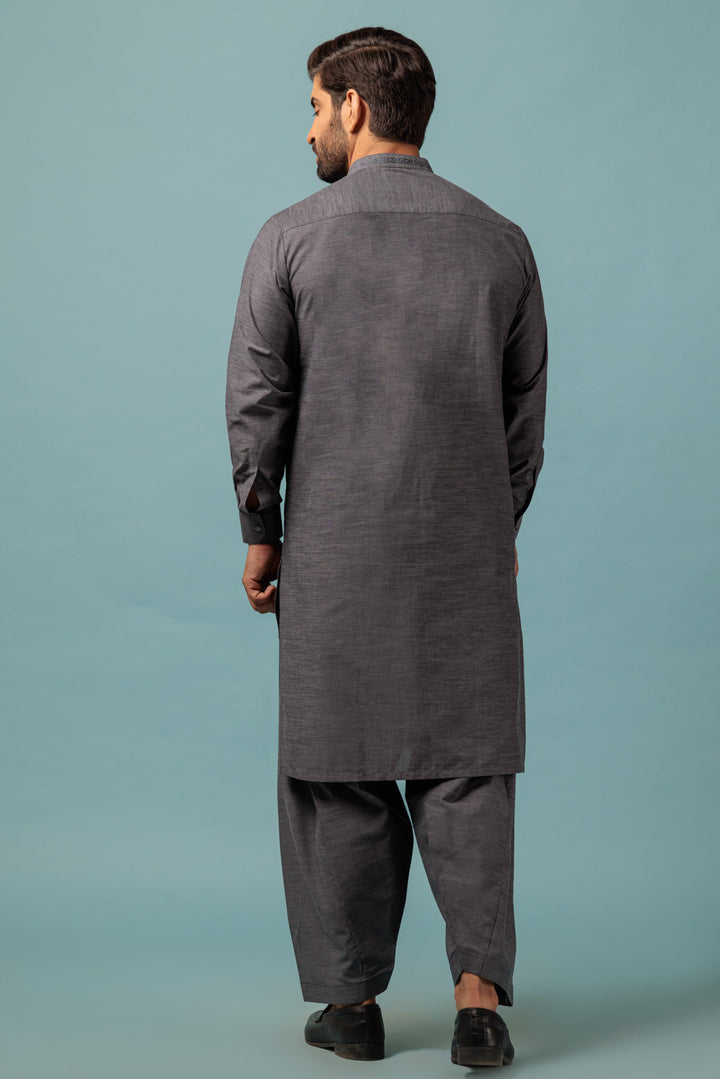 MEN KURTA SHALWAR N23 KSRW23-011 - Salai - Bonanza Satrangi 