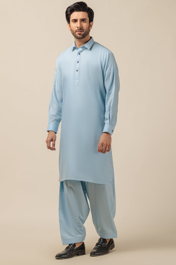 MEN KURTA SHALWAR N23 KSRW23-017 - Salai - Bonanza Satrangi 