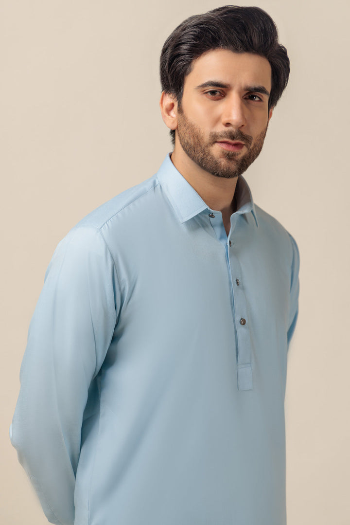 MEN KURTA SHALWAR N23 KSRW23-017 - Salai - Bonanza Satrangi 