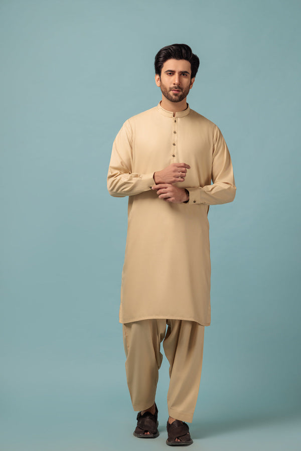 MEN KURTA SHALWAR N23 KSRW23-029 - Salai - Bonanza Satrangi 