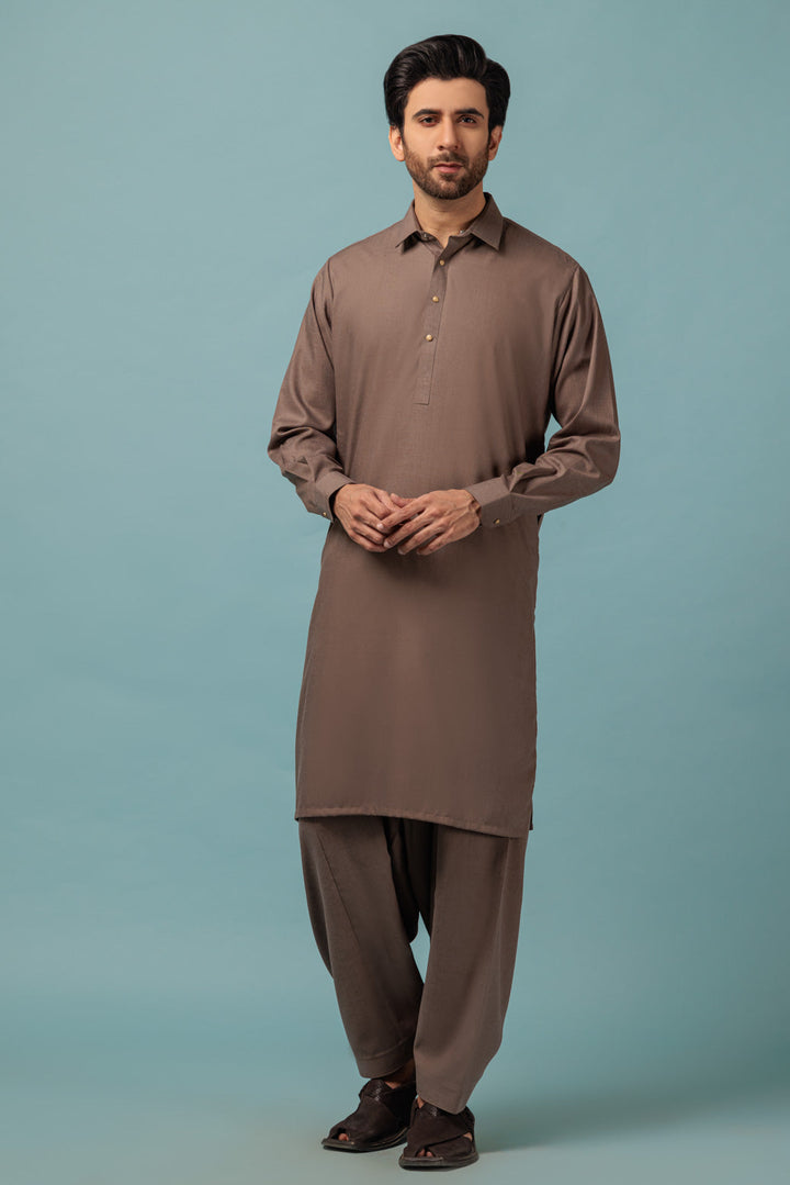 MEN KURTA SHALWAR N23 KSRW23-031 - Salai - Bonanza Satrangi 