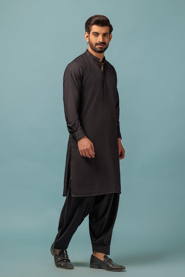 MEN KURTA SHALWAR N23 KSRW23-037 - Salai - Bonanza Satrangi 