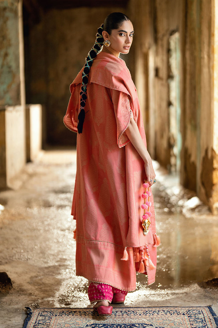 Gul Ahmed Stitched Jacquard 3 Piece MJ#52025 J(45&44) - Salai - Gul Ahmed RTW Winter 2025 