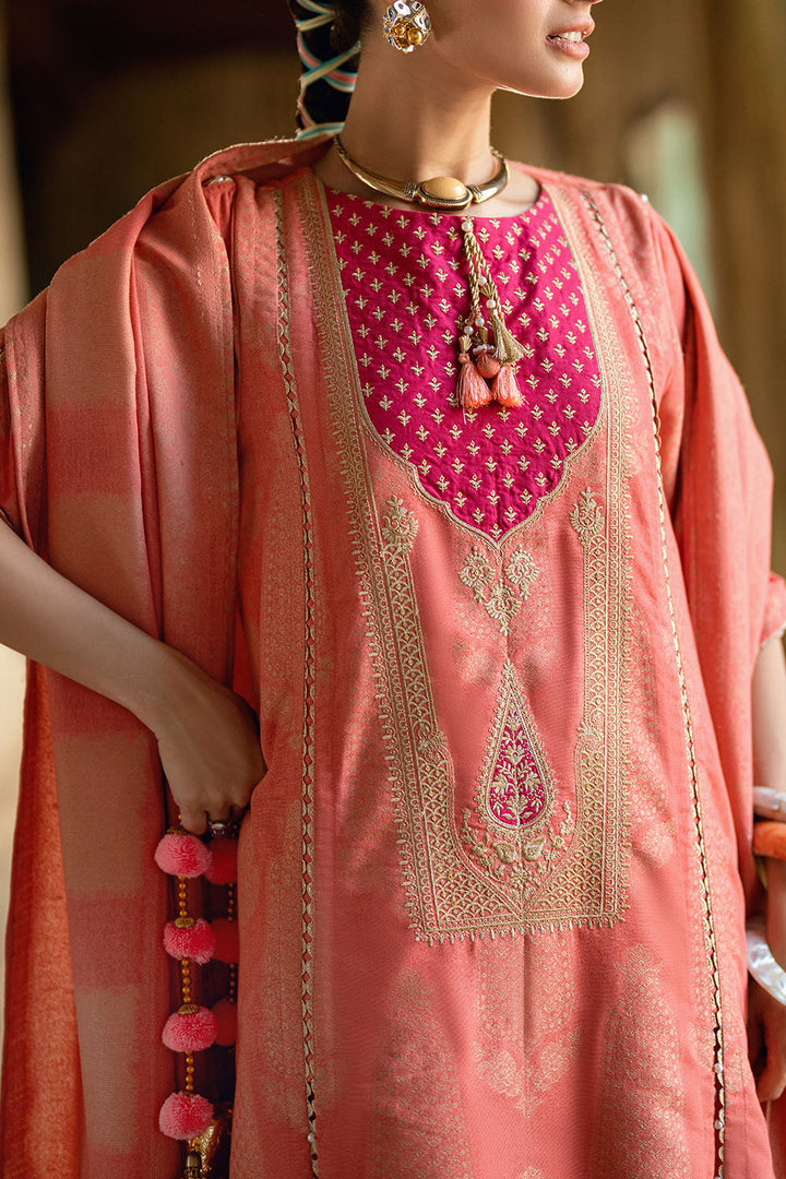 Gul Ahmed Stitched Jacquard 3 Piece MJ#52025 J(45&44) - Salai - Gul Ahmed RTW Winter 2025 