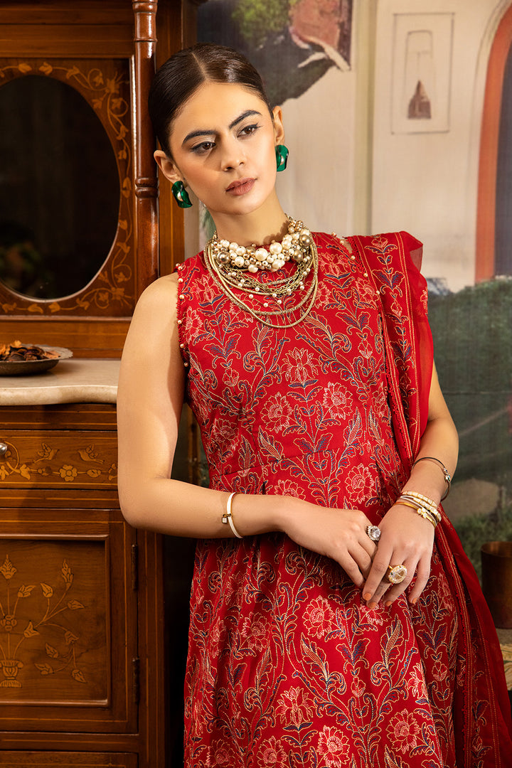 Gul Ahmed Stitched Festive 2024 3 Piece LSV-42019 - Salai - Salai 