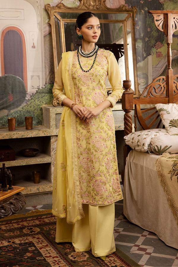 Gul Ahmed Stitched Festive 2024 3 Piece LSV-42014 - Salai - Salai 