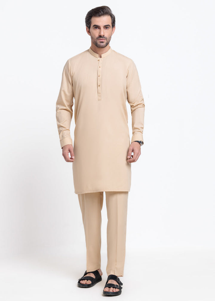 Beige-Blended-Kurta Trouser - (MPS25SSS2078) Y-F-17 - Salai - Salai 