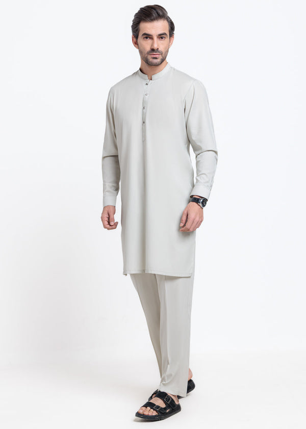 L-Green-Blended-Kurta Trouser - (MPS25SSS2081) Y-F-16 - Salai - Salai 