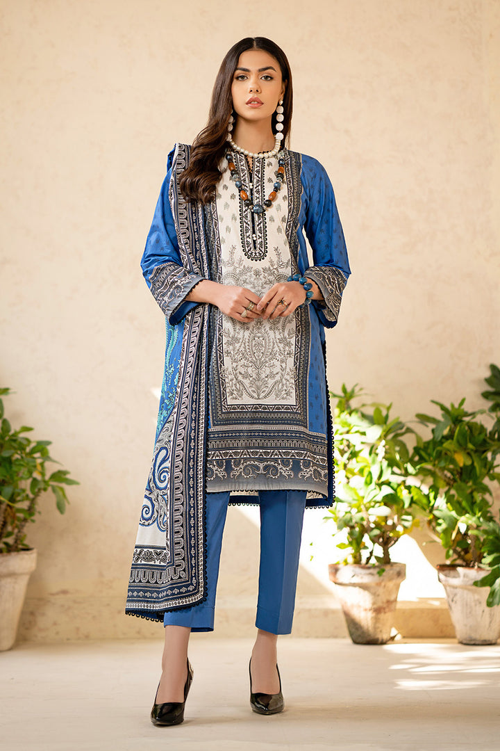 Gul Ahmed Stitched Lawn 2024 3 Piece CL-42091 - Salai - Salai 