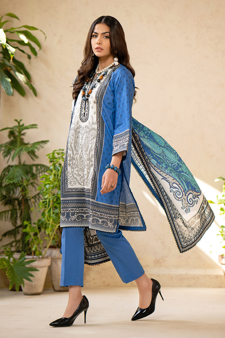 Gul Ahmed Stitched Lawn 2024 3 Piece CL-42091 - Salai - Salai 