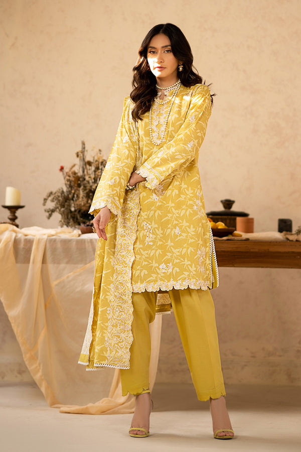 Gul Ahmed Stitched Lawn 2024 3 Piece CL-42040 - Salai - Salai 