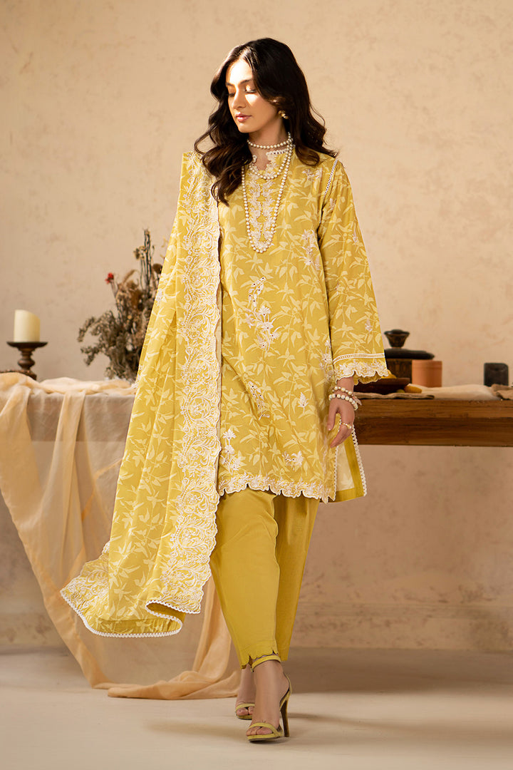 Gul Ahmed Stitched Lawn 2024 3 Piece CL-42040 - Salai - Salai 