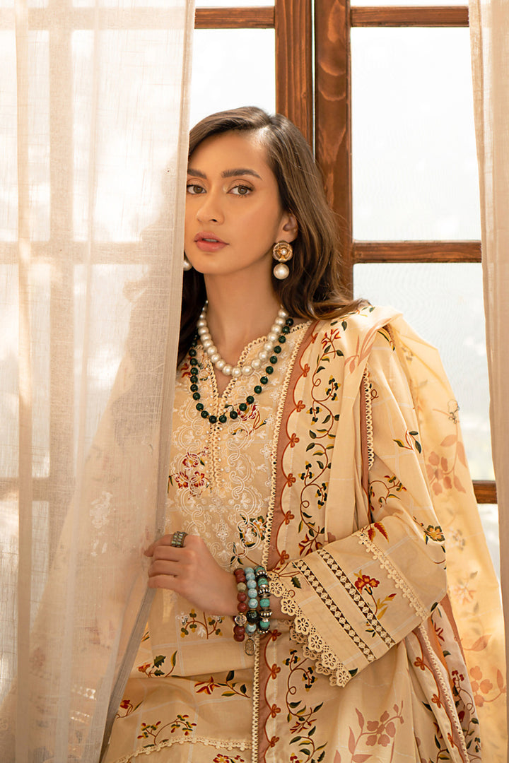 Gul Ahmed Stitched Lawn 2024 3 Piece CL-42041 - Salai - Salai 