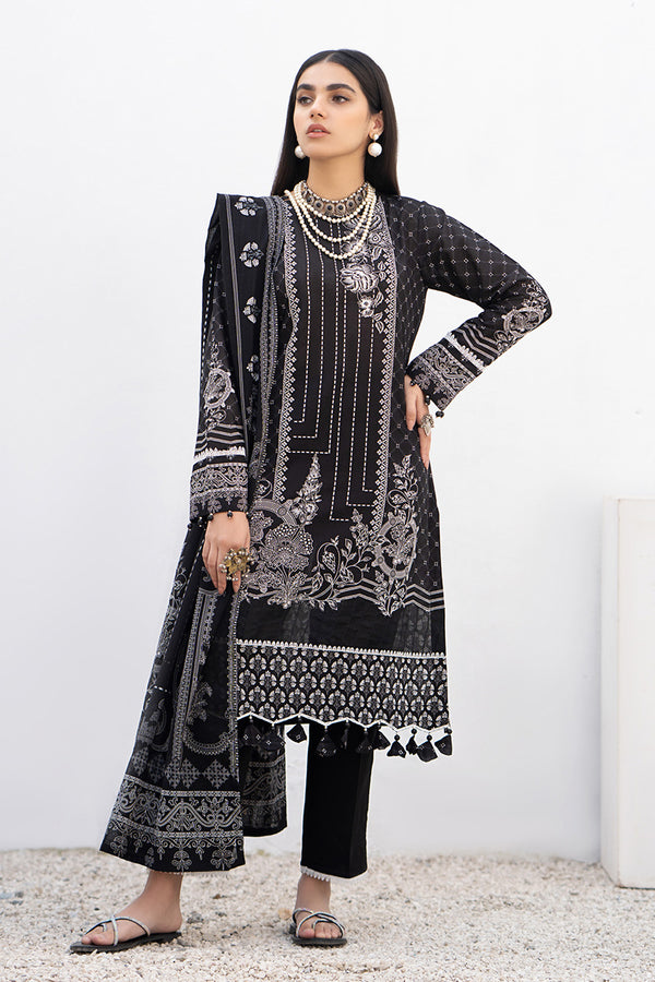 Gul Ahmed Stitched Lawn 2024 3 Piece B-42010 - Salai - Gul Ahmed 