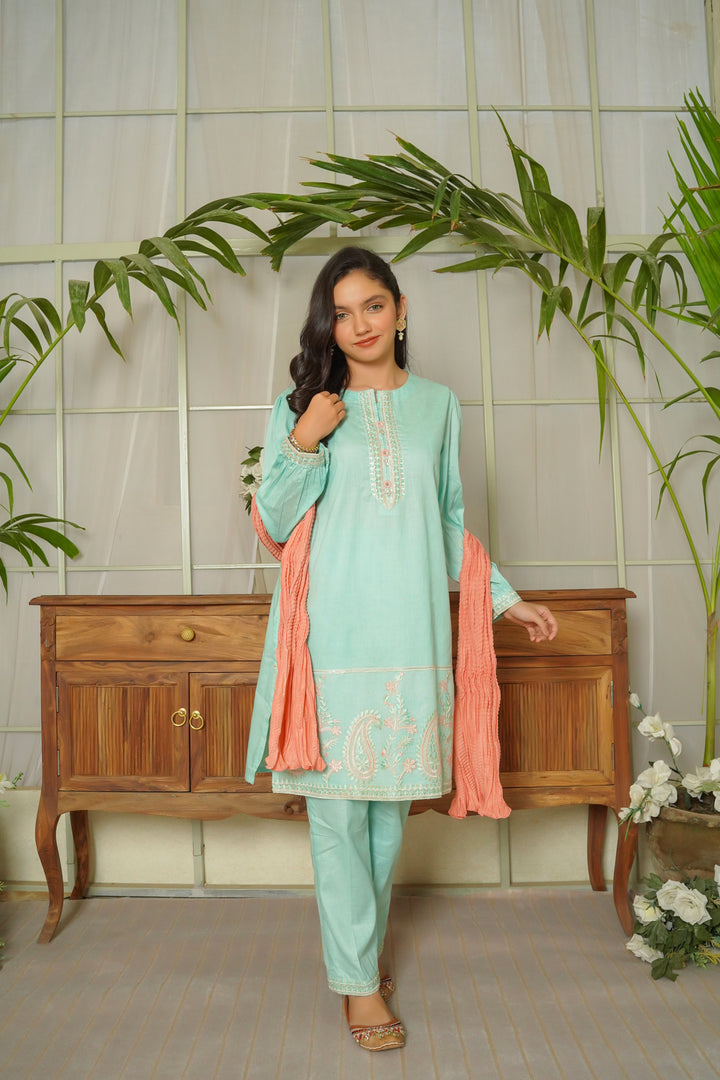 Girls Festive 3 Piece OFWEM29 - Salai - Salai 