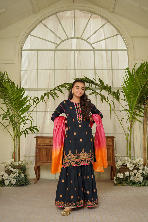 Girls Festive 3 Piece OFWRJ08 - Salai - Salai 