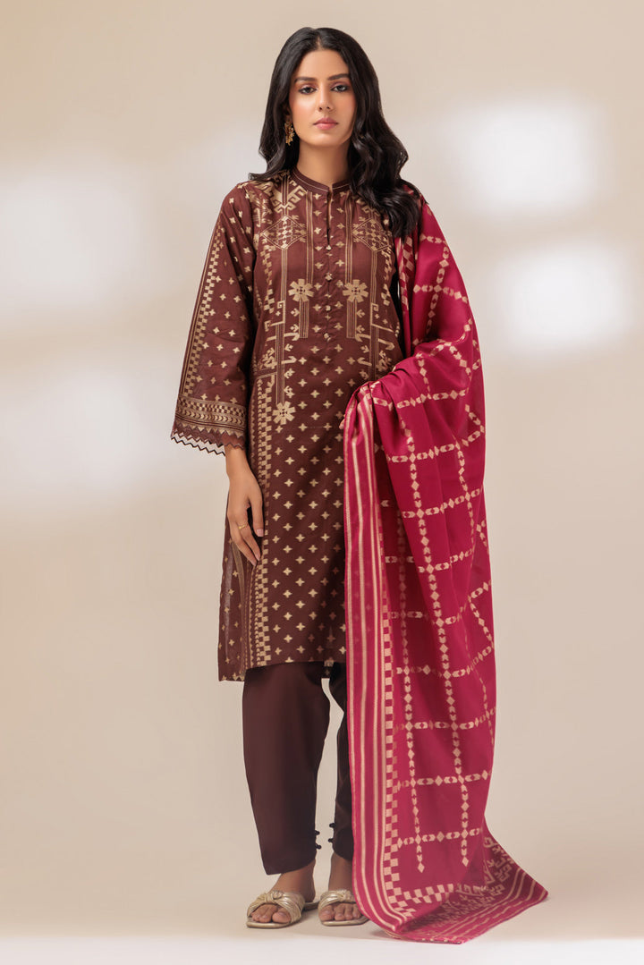 LADIES STITCHED 3 PIECE PWJ1233P05SX23 - Salai - Bonanza Satrangi 