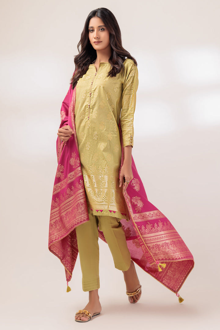 LADIES STITCHED SUIT BEF24-PWJ2233P18 - Salai - Bonanza Satrangi 