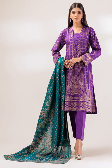 LADIES STITCHED SUITS PWJ5233P09 UX23 - Salai - Bonanza Satrangi 