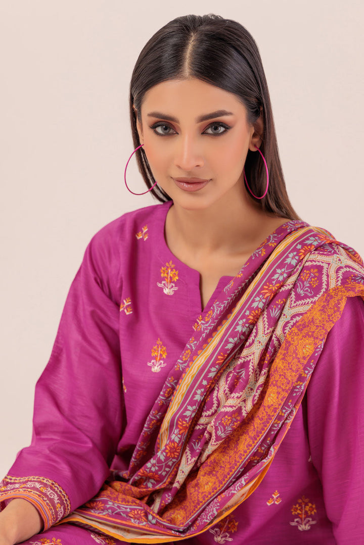 Bonanza Satrangi Stitched 3 Piece PWS1233P01 US24 - Salai - Bonanza Satrangi 