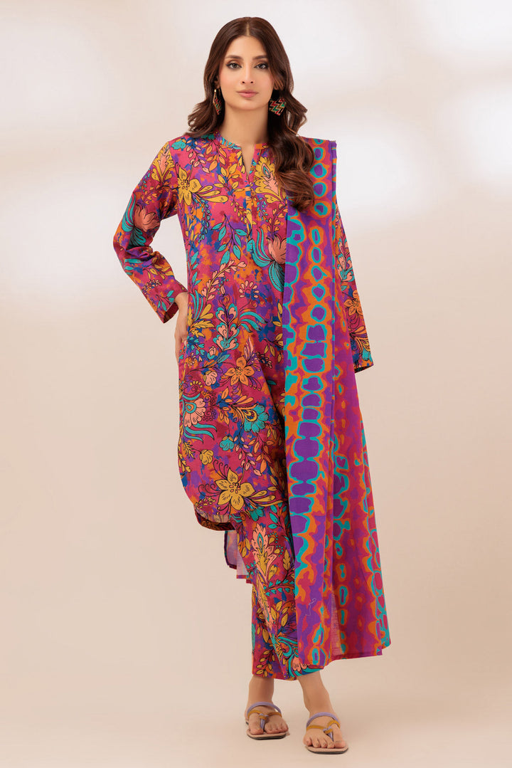 Bonanza Stitched 3 Piece N23 PWS5233P48 - Salai - Bonanza Satrangi 