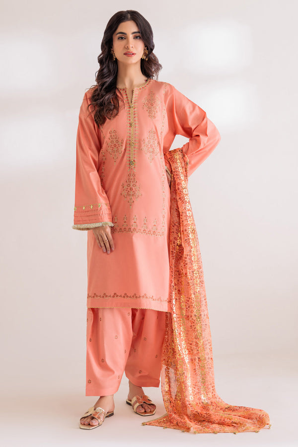 Bonanza Satrangi Stitched 3 Piece PWS5233P60 US24 - Salai - Bonanza Satrangi 